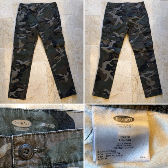 Old Navy Mens Camo Cargo Pants 